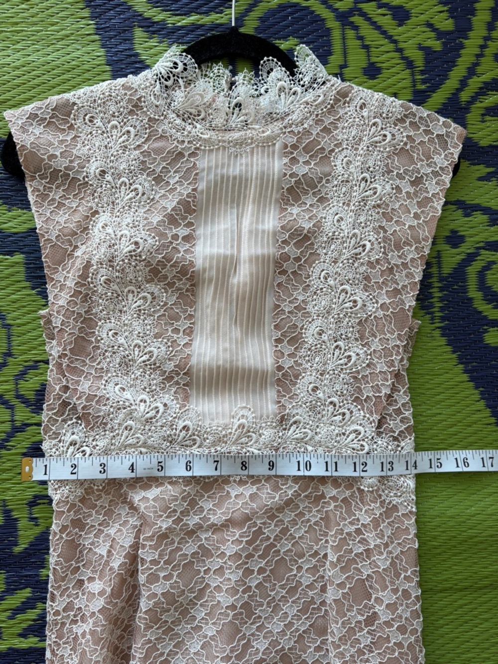 Sandro Paris Peaches High Neck Lace Dress Sz 2 Blush Pink Soft Glamour Romantic - Picture 14 of 15